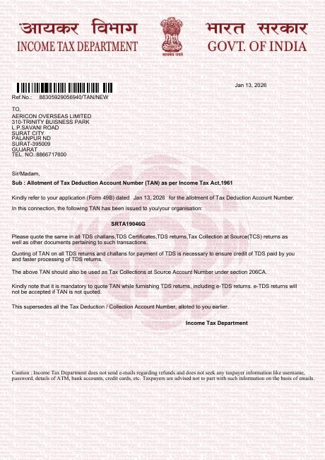 Preview of TAN Certificate